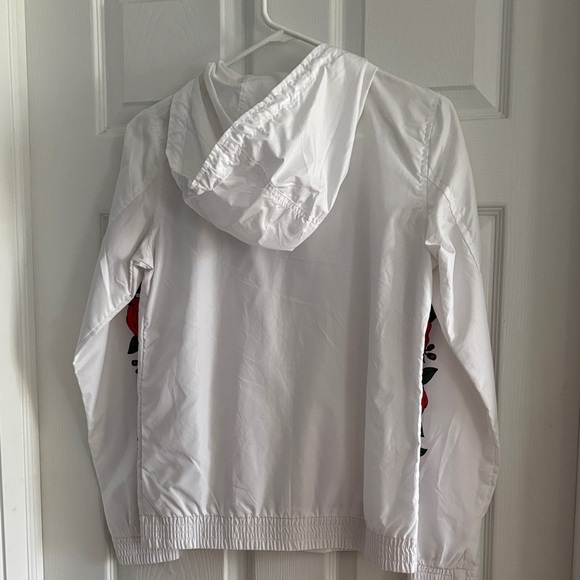 Vans White Jacket with Red Rose Design - Picture 2 of 3